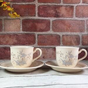 Set of 2 Vintage Noritake Keltcraft Ireland Cups & Saucers Kilkee‎ Pattern